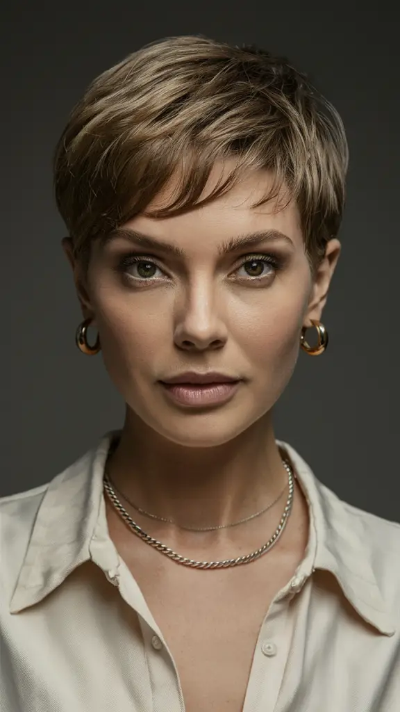 Classic Rounded Pixie Hairstyle