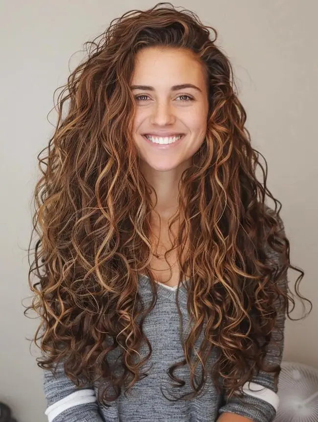 Textured Waves with Blonde Highlights