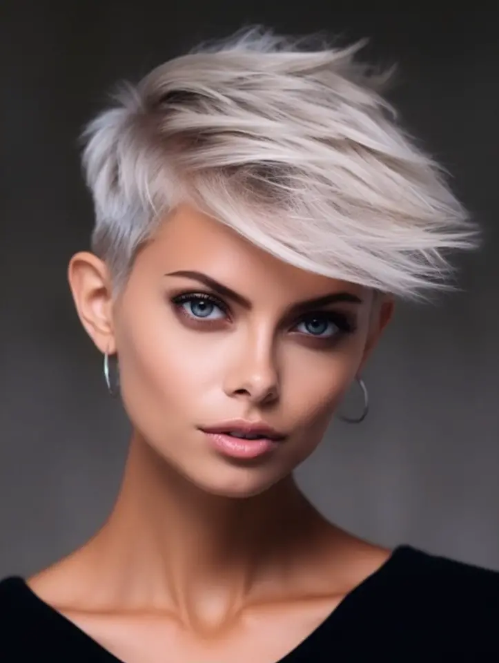 Edgy Pixie Cut with Undercut Detail