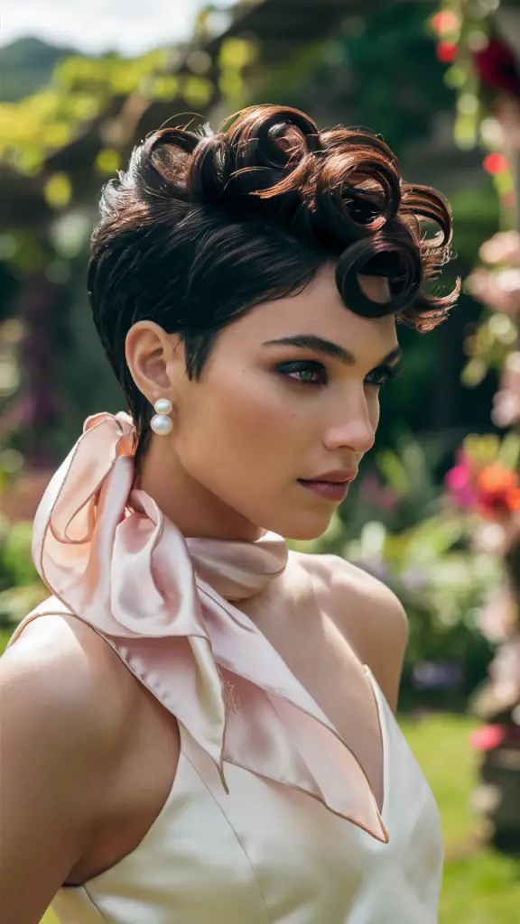 Sleek Pixie Haircut with Angular Bangs