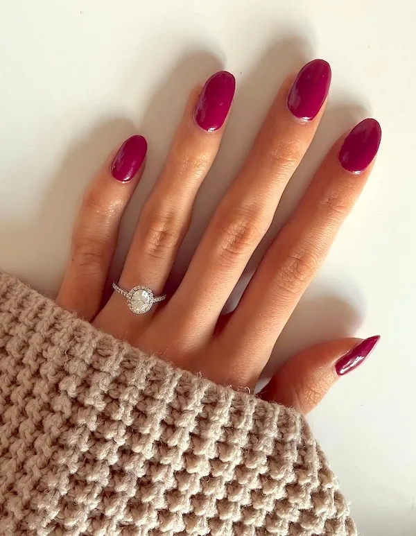 Candy Apple Red Nails with Glossy Perfection