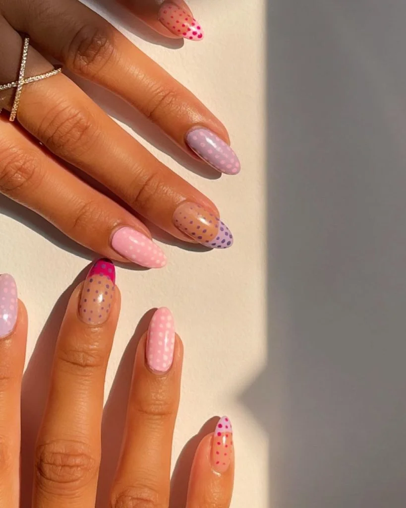 Shimmering Pink Valentine’s Nails