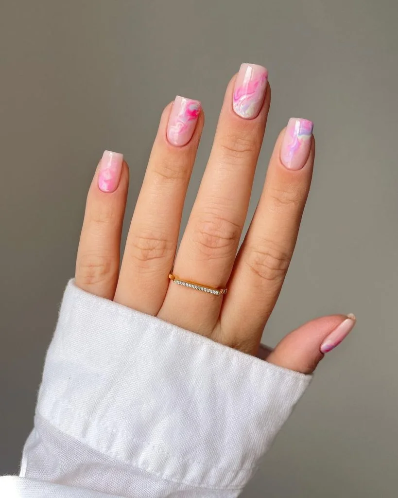 Pink and Cute Valentine’s Nail Design