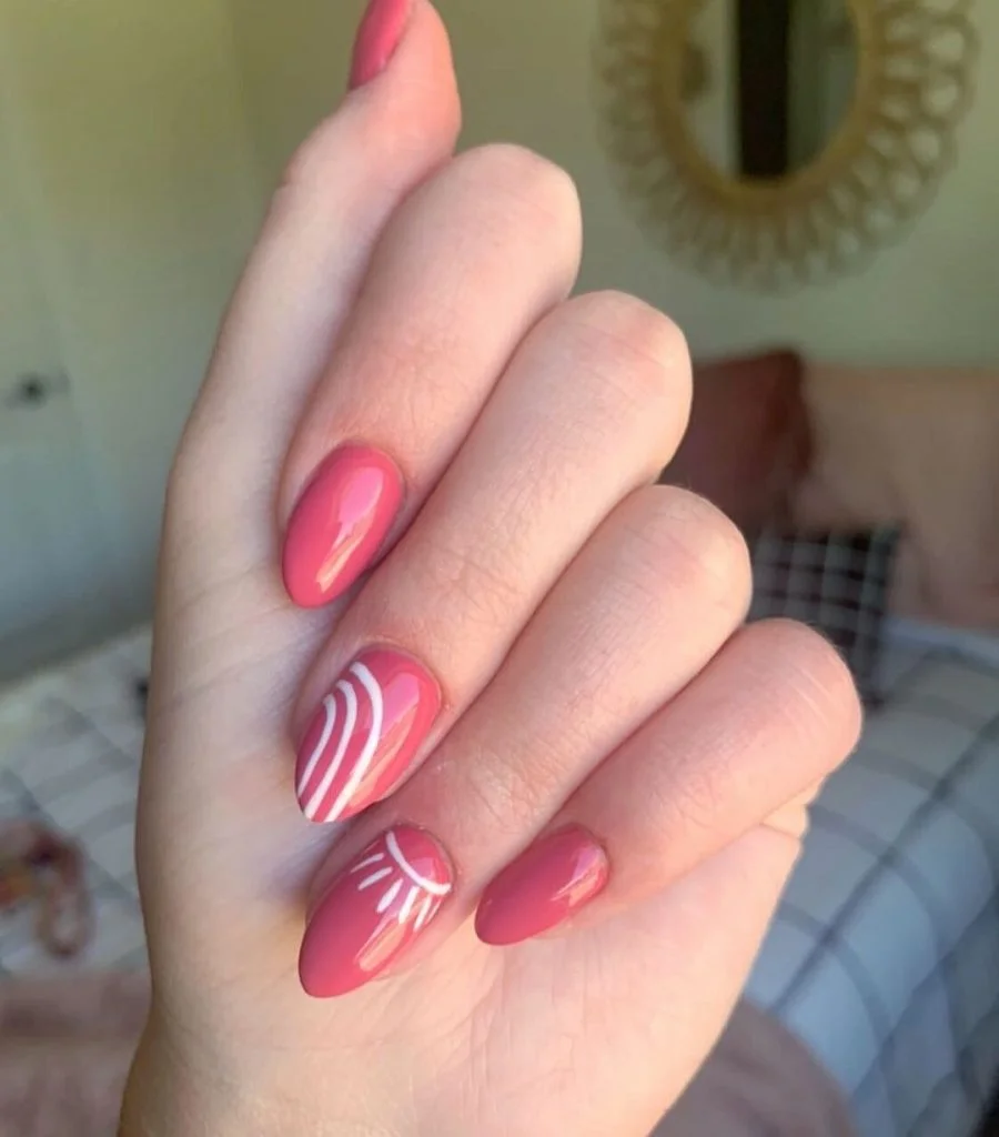 Playful Valentine’s Graphic Nails