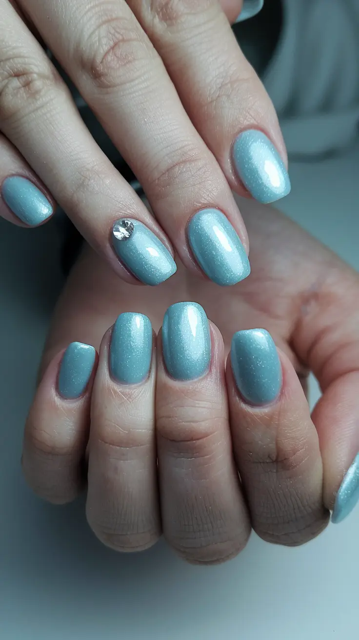 Ice Blue Shimmer Elegance