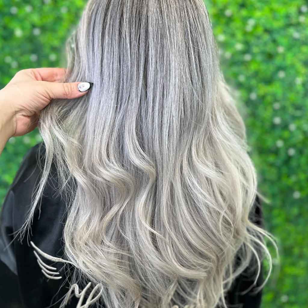 Soft Ashy Lilac Hair Color