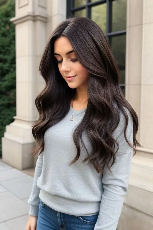 Warm Chestnut Brunette Waves