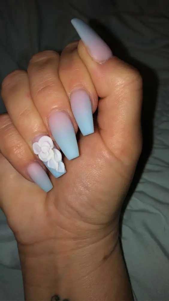 Dreamy Cotton Candy Swirls Spring Nails